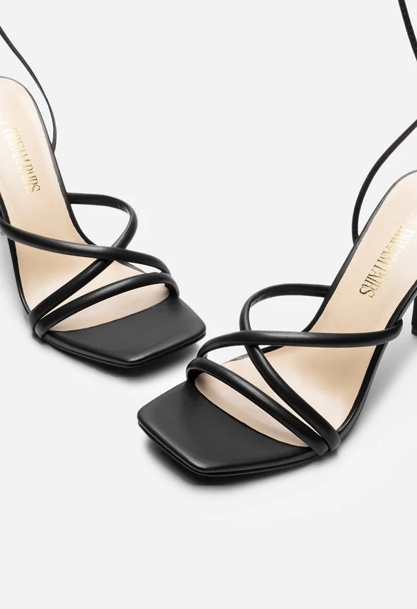 Square Toe Strappy Heeled Sandal - Image 5