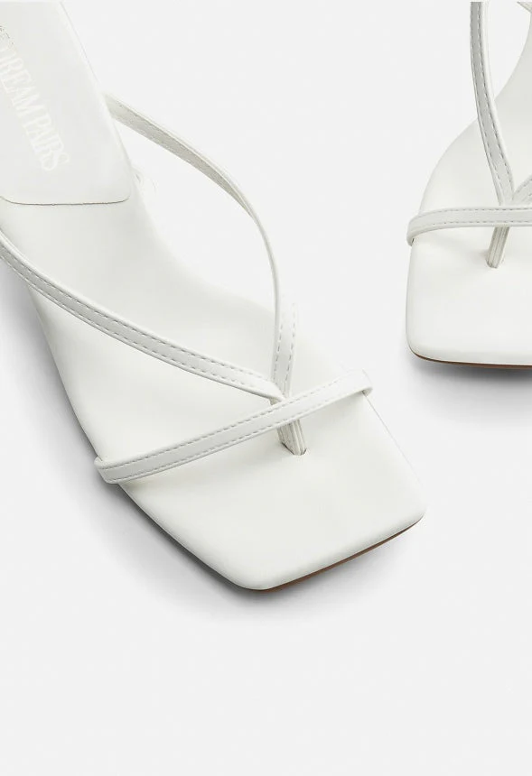 Square Toe Strappy Kitten Heel - Image 4