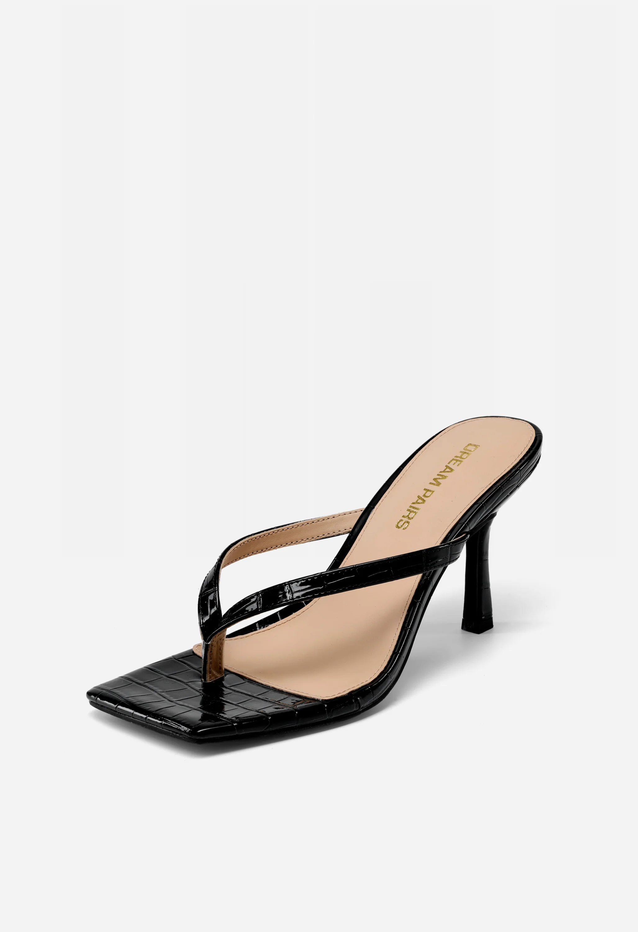 Square Toe Thong Strap Sandals - Image 3