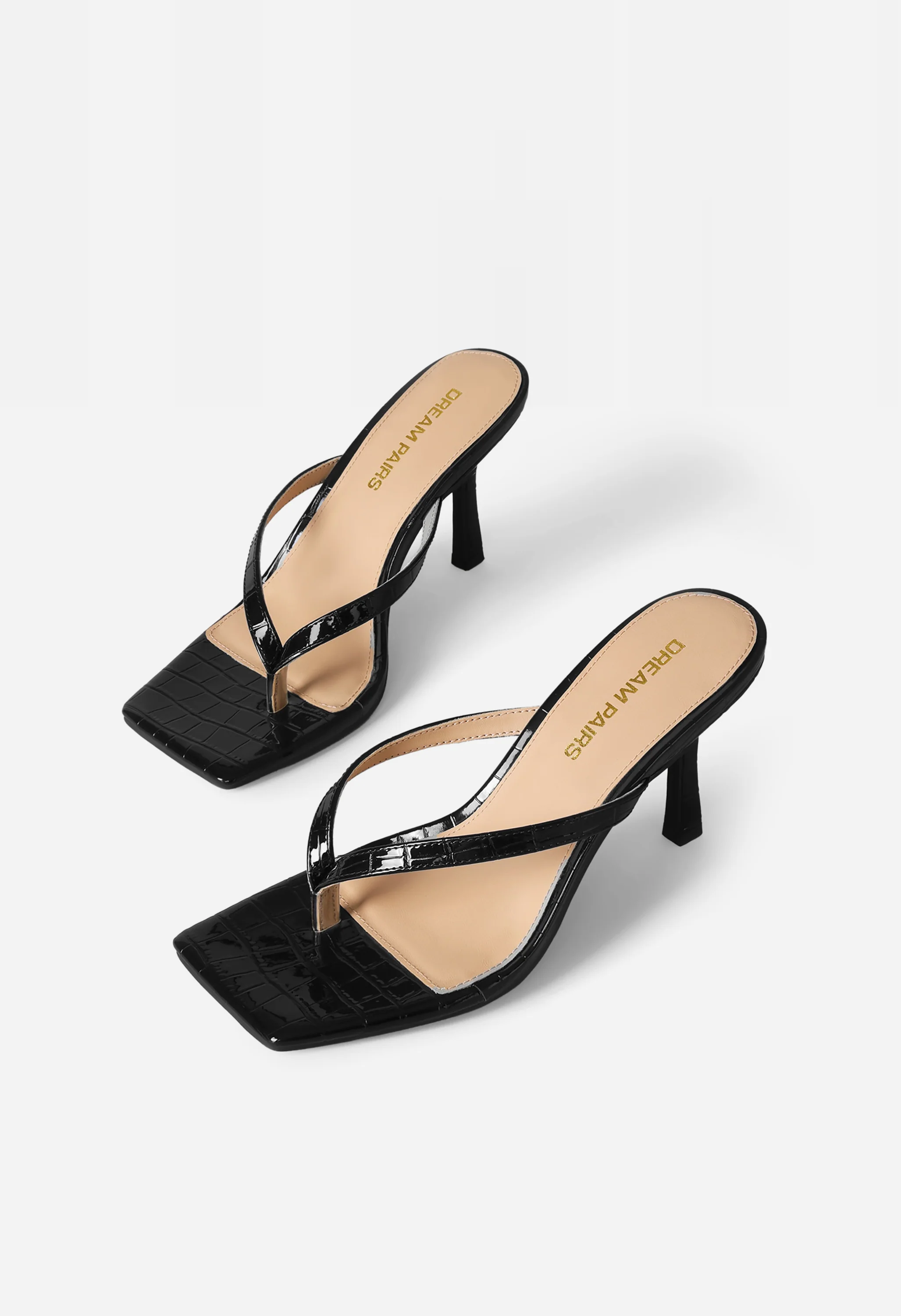 Square Toe Thong Strap Sandals - Image 4