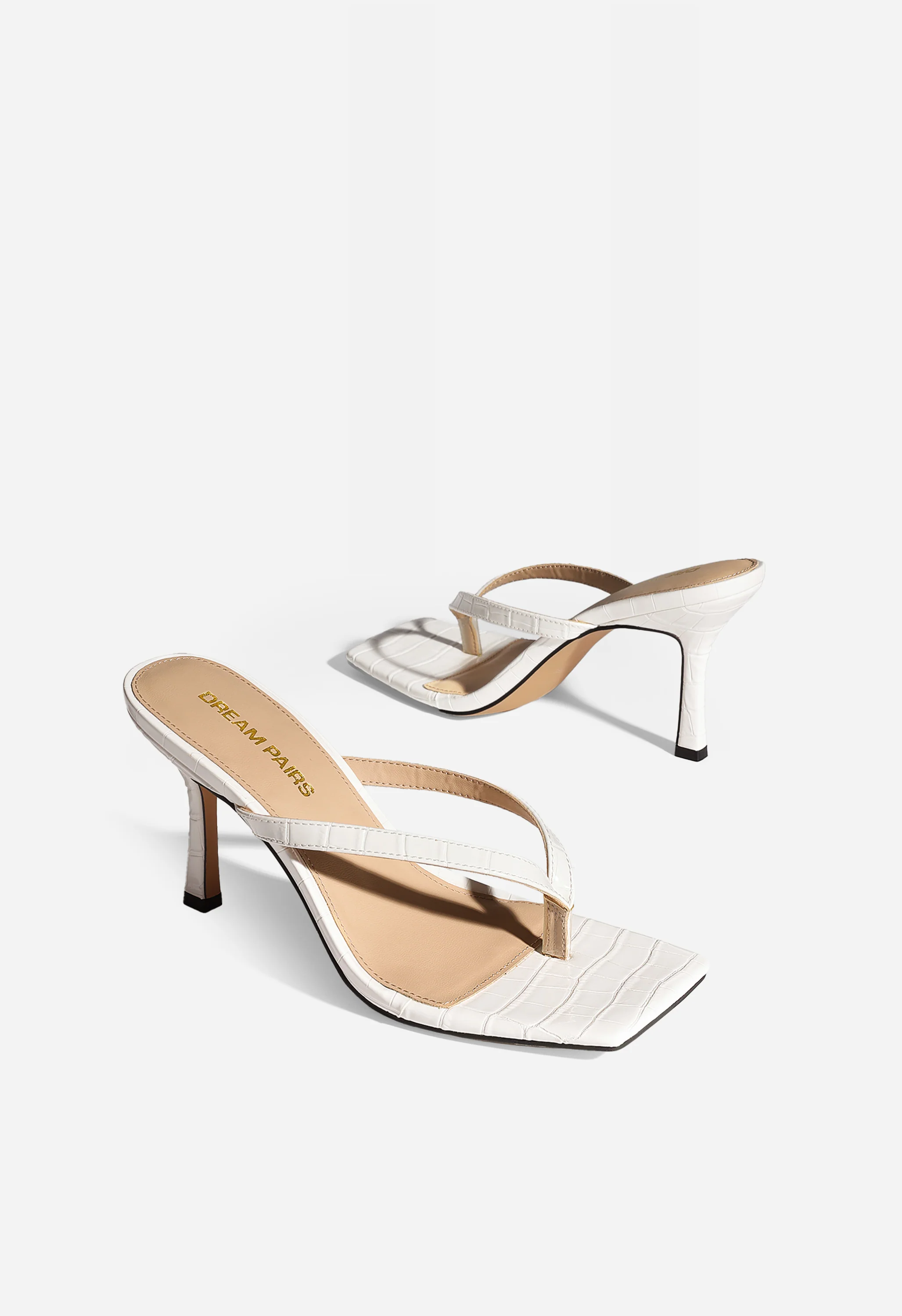 Square Toe Thong Strap Sandals - Image 5