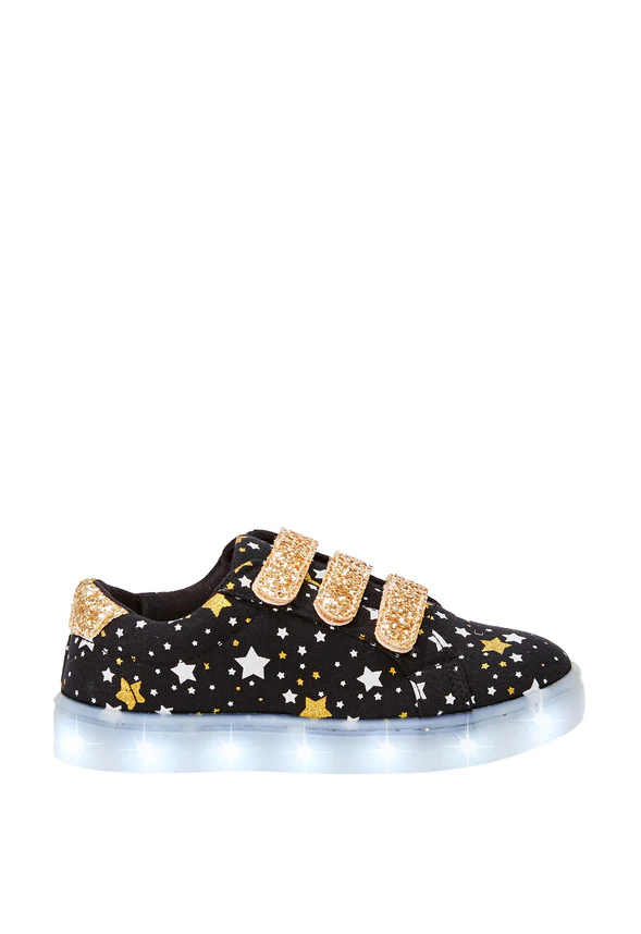 Starry Multi Strap Glitter Light Up Sneaker - Image 3