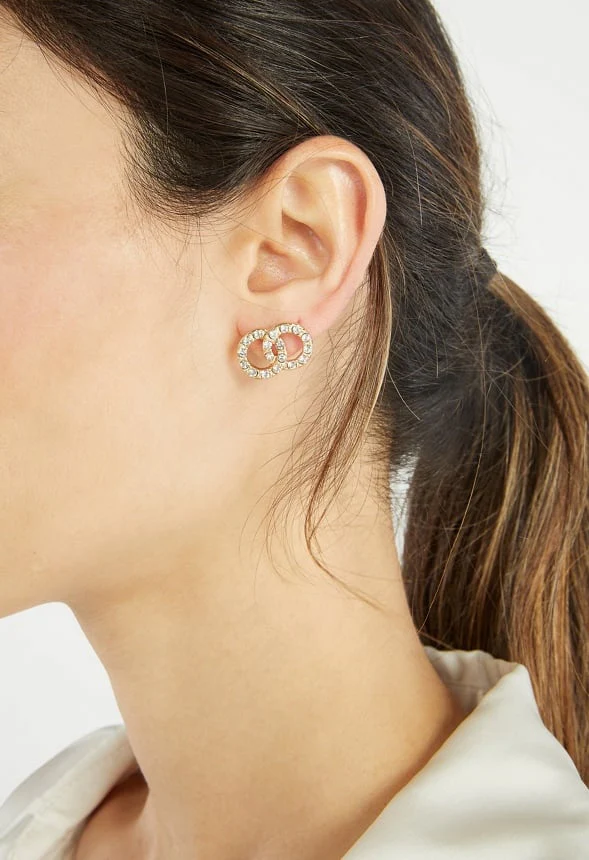 Stella Rhinestone Knot Stud Set - Image 2