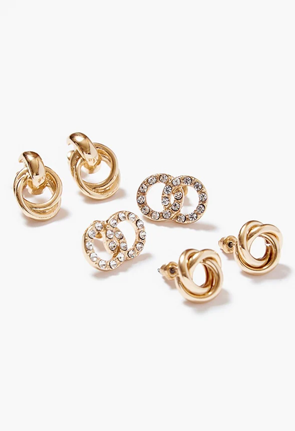 Stella Rhinestone Knot Stud Set - Image 4