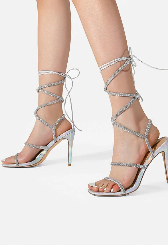 Stiletto Rhinestone Strappy Heel - Image 2
