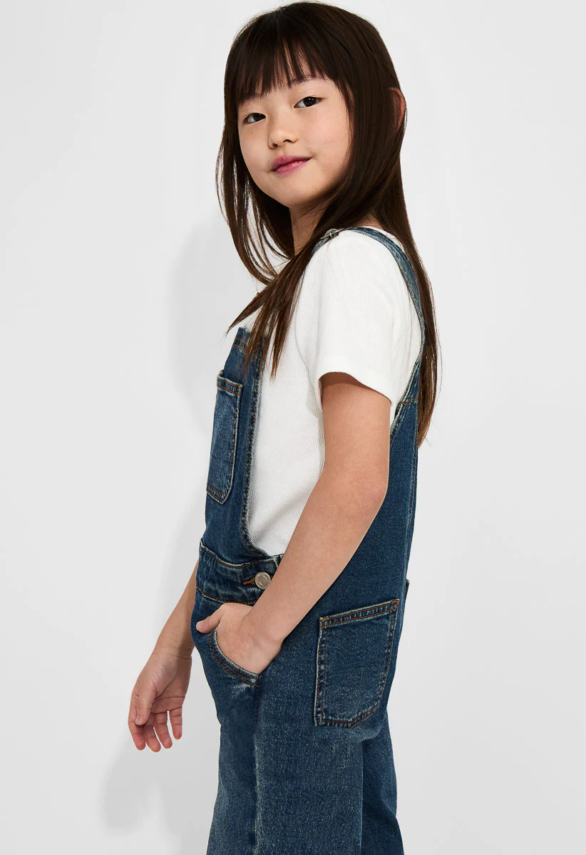 Straight Leg Denim Overall - Image 2