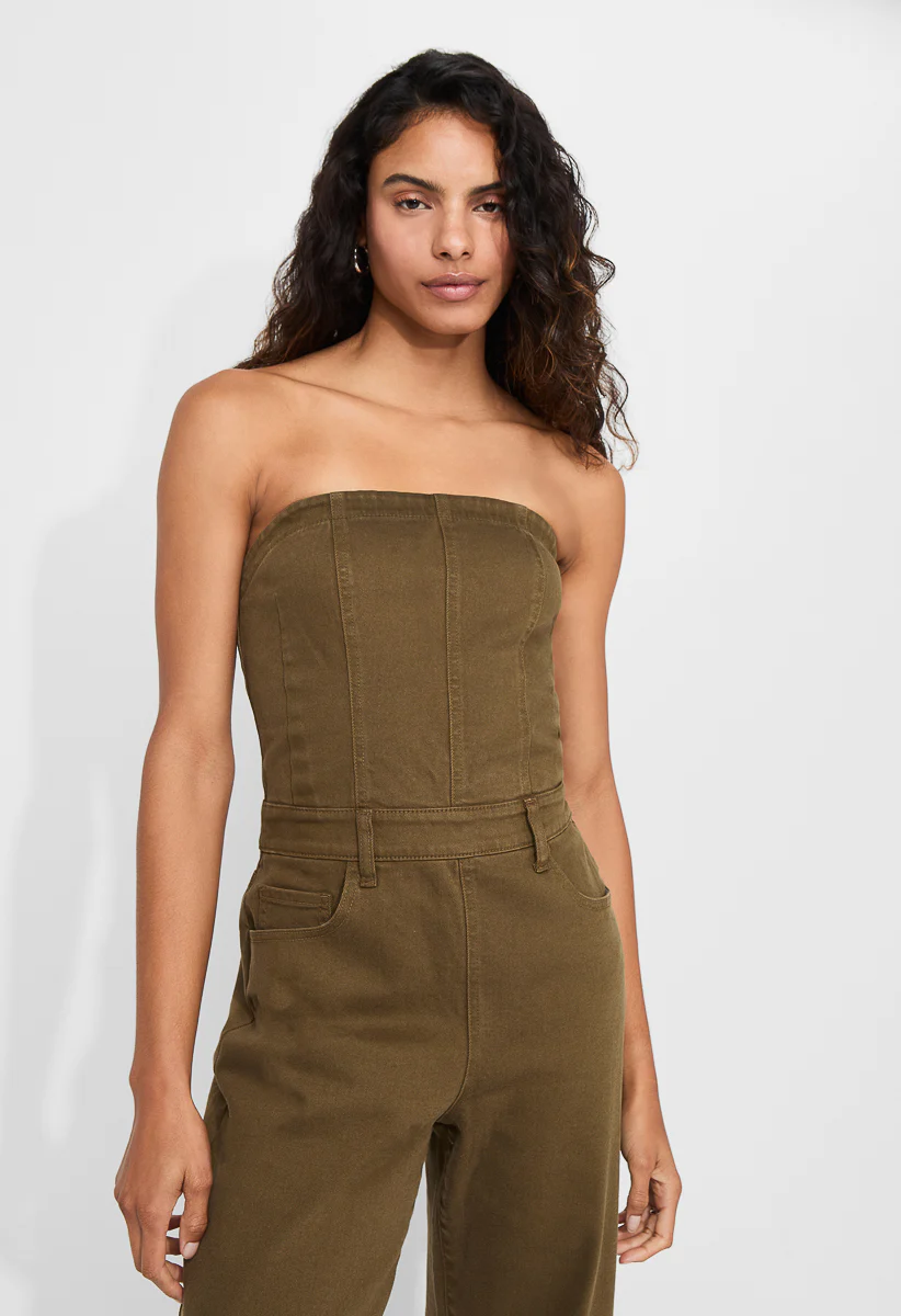 Strapless Barrel Leg Jumpsuit - Image 4