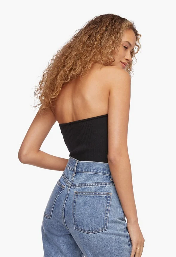 Strapless Sweetheart Sweater Top - Image 2