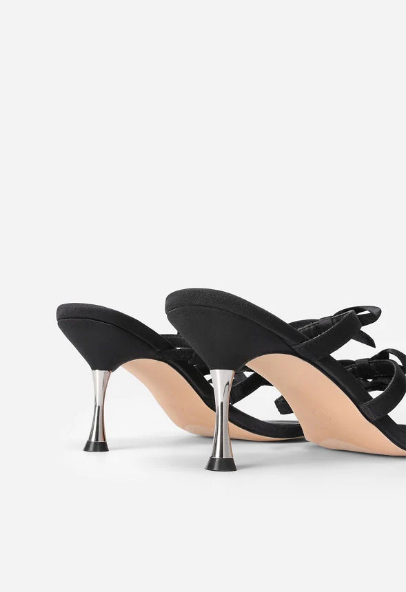 Strappy Bow Slide Sandals - Image 4