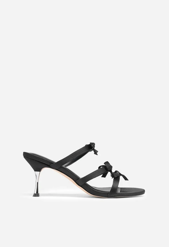 Strappy Bow Slide Sandals - Image 7