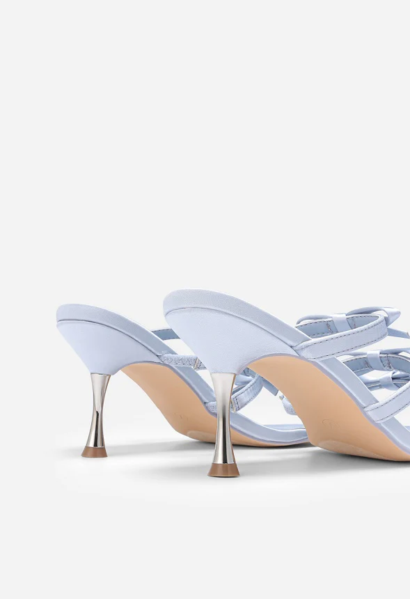 Strappy Bow Slide Sandals - Image 4