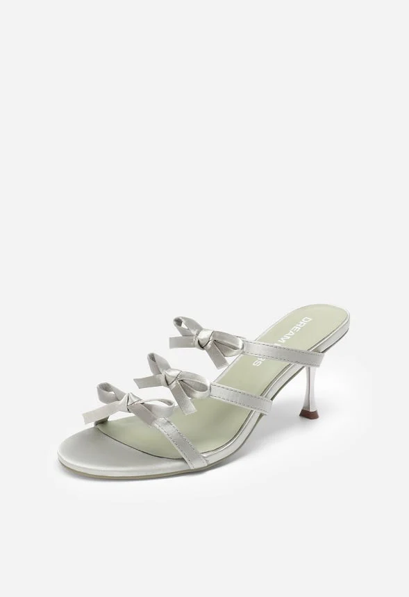 Strappy Bow Slide Sandals - Image 3