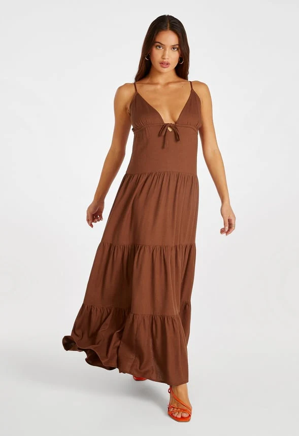 Strappy Tiered Maxi Dress - Image 4