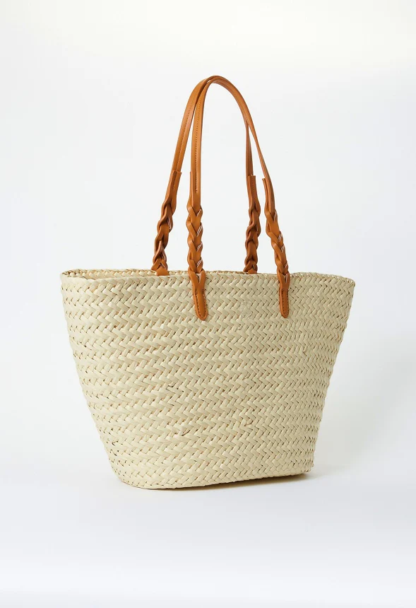Straw Braided Tote - Image 3