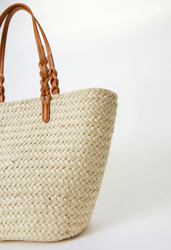 Straw Braided Tote - Image 4