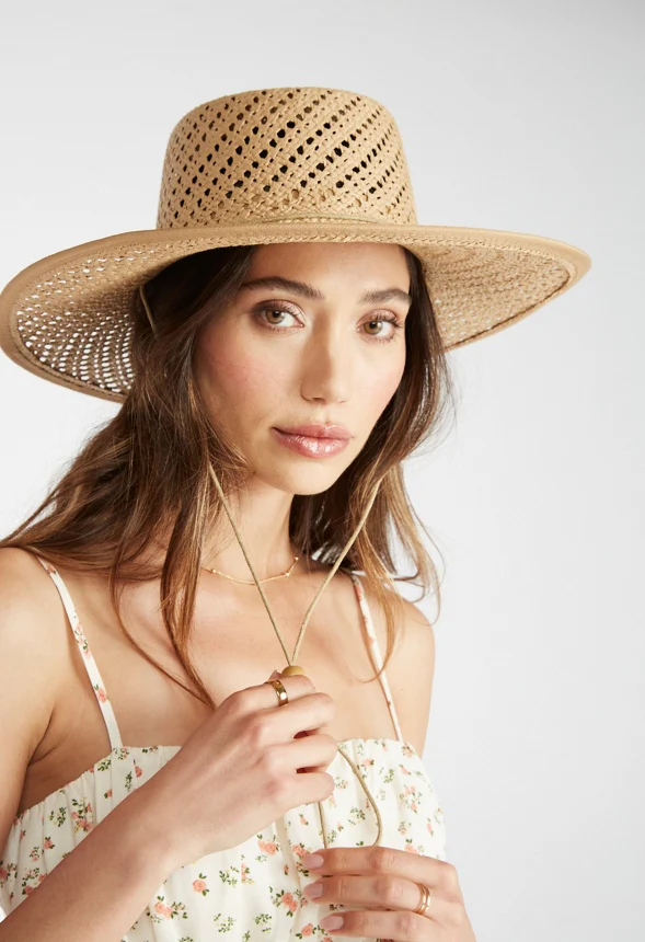 Straw Woven Hat With Band - Image 2