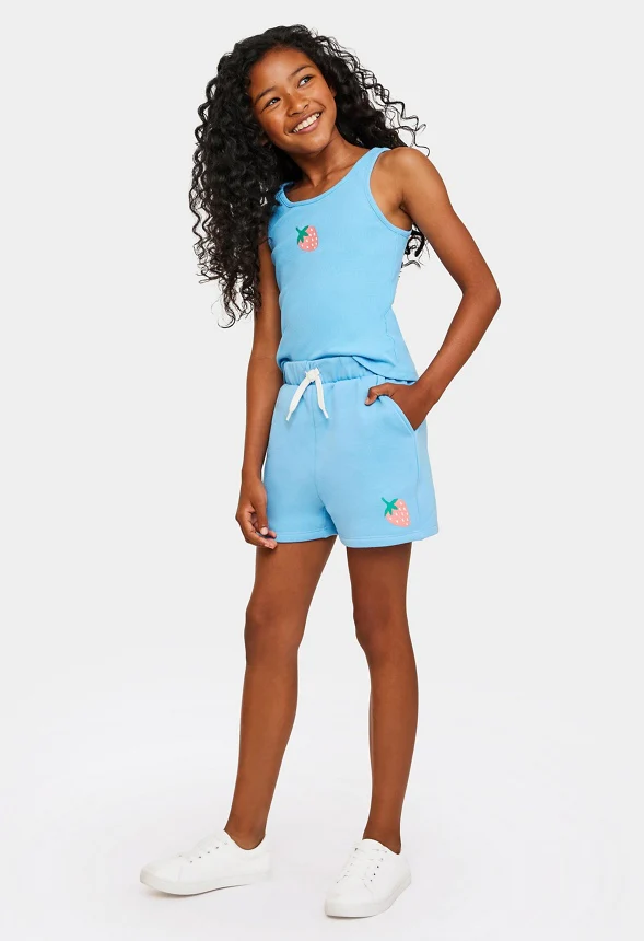 Strawberry Icon Fleece Shorts - Image 2