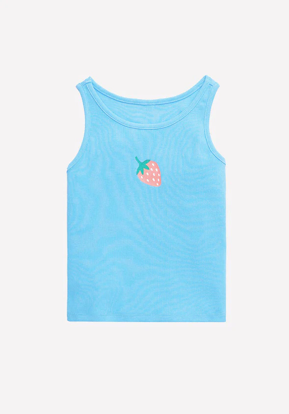 Strawberry Icon Ribbed Tank - Image 2