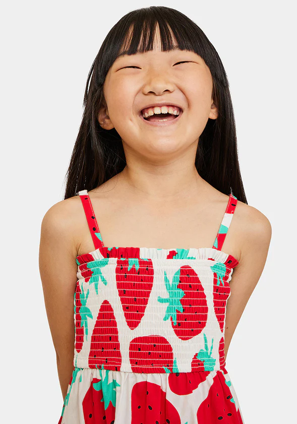 Strawberry Smocked Dress - Image 3