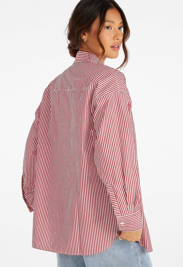 Stripe Boyfriend Shirt - Image 2