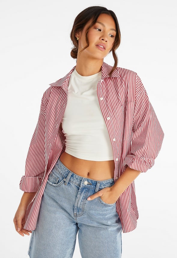 Stripe Boyfriend Shirt - Image 3