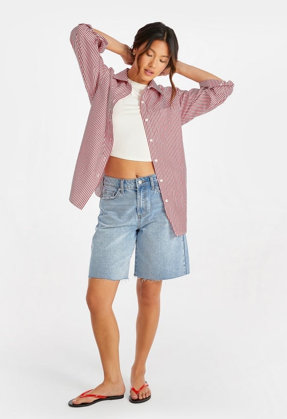 Stripe Boyfriend Shirt - Image 4