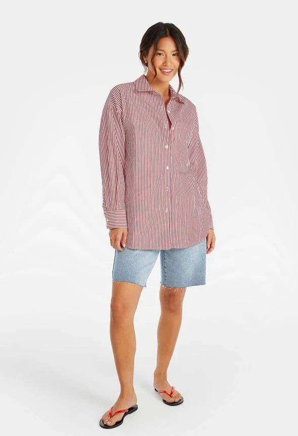 Stripe Boyfriend Shirt - Image 5