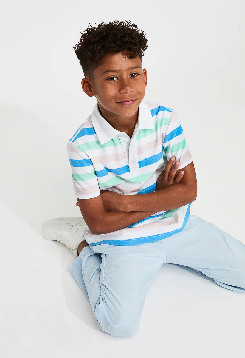 Stripe Polo Tee - Image 5