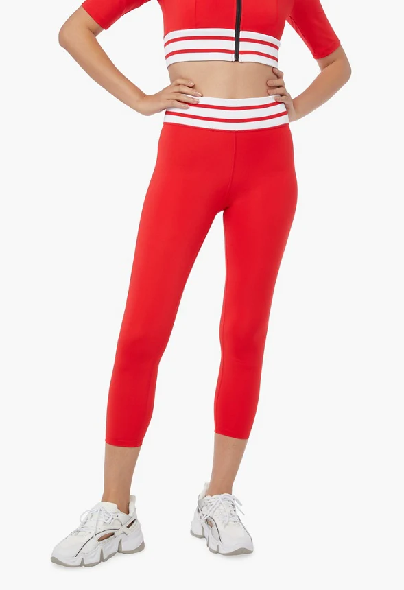 Stripe Waistband Leggings - Image 5