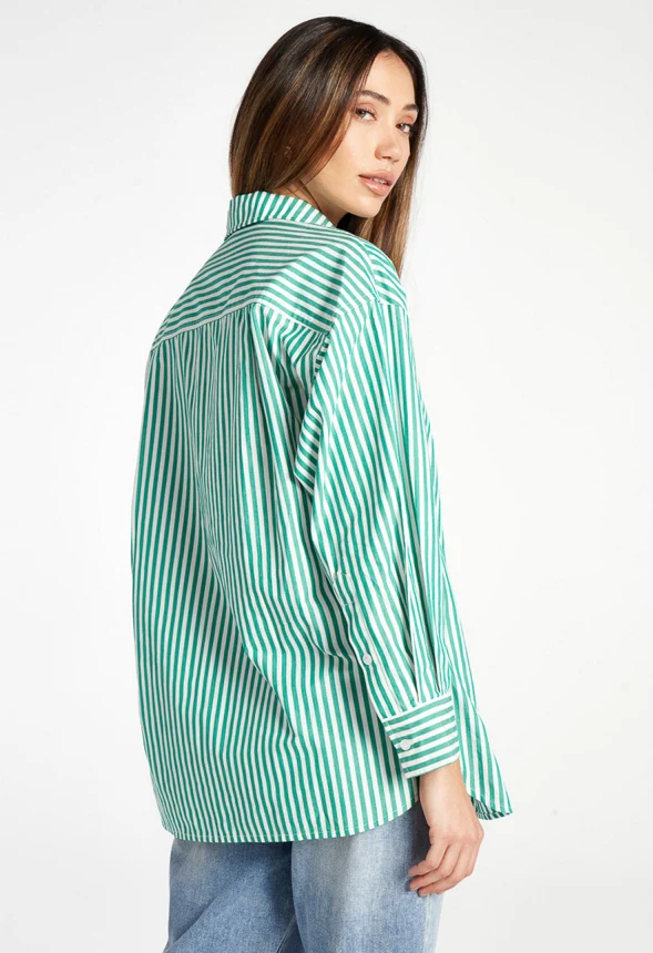 Striped Boyfriend Shirt - Image 2