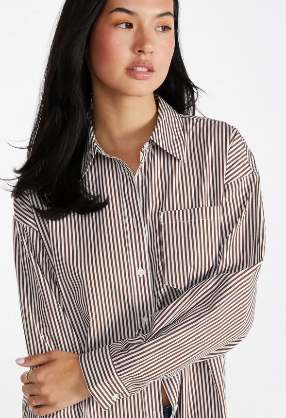 Striped Boyfriend Shirt - Image 3