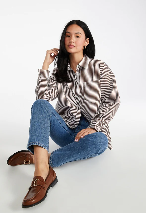 Striped Boyfriend Shirt - Image 4
