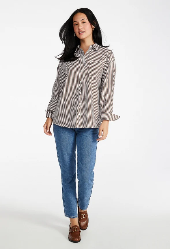 Striped Boyfriend Shirt - Image 5