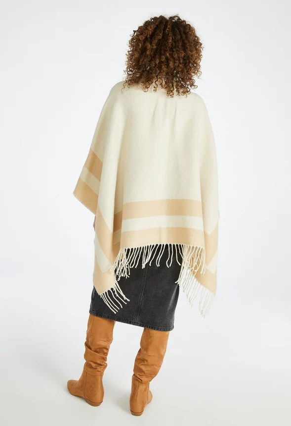 Striped Edge Ruana - Image 2