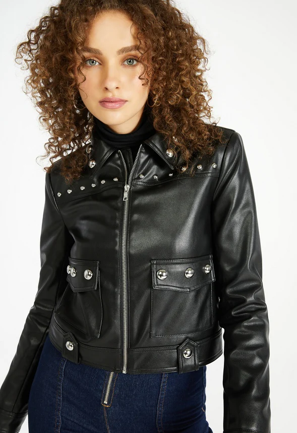 Studded Leather Jacket - Image 2