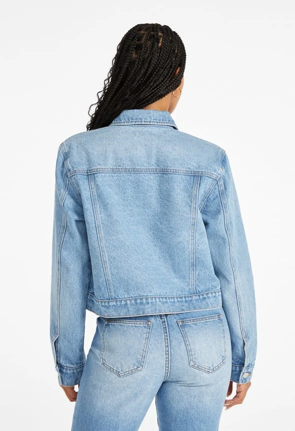 Studded Trucker Denim Jacket - Image 2