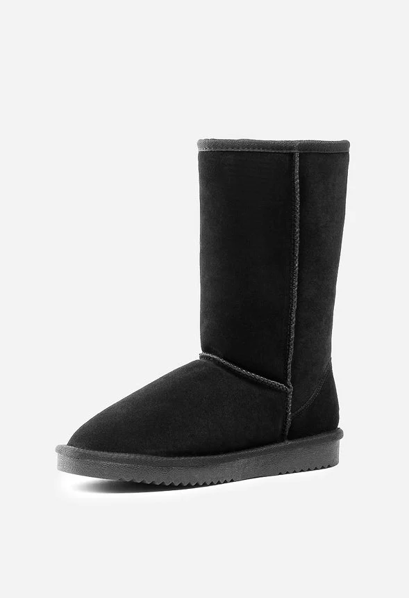 Suede Faux Fur Snow Boot - Image 5