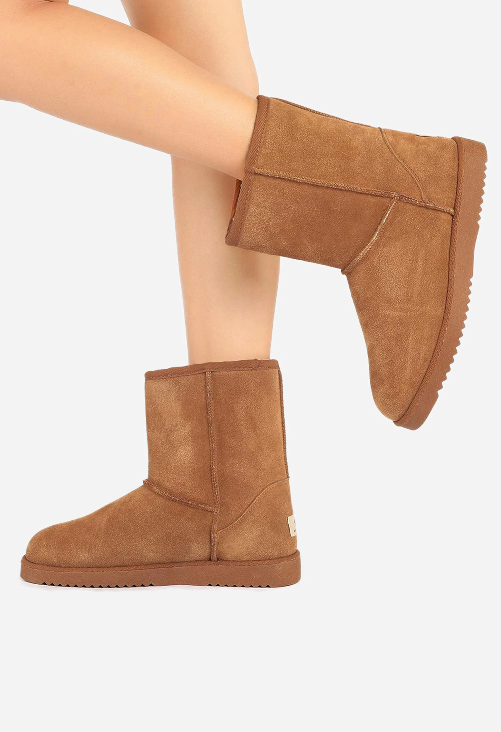 Suede Mid Calf Snow Boots - Image 4