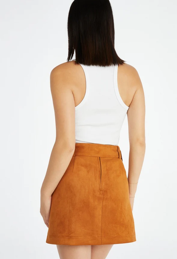 Suede Mini Skirt - Image 2