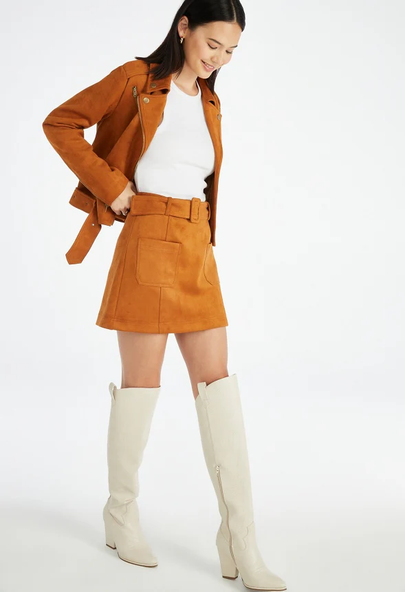 Suede Mini Skirt - Image 3