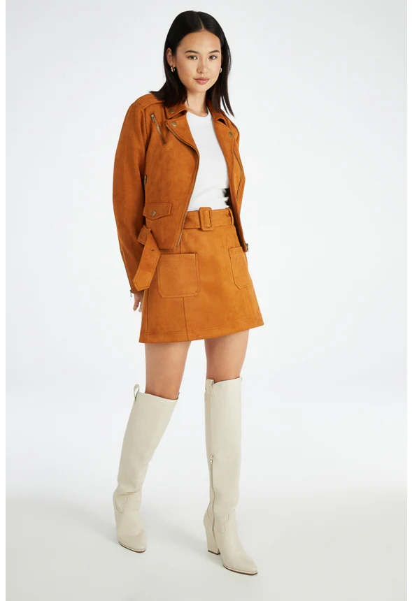 Suede Mini Skirt - Image 4
