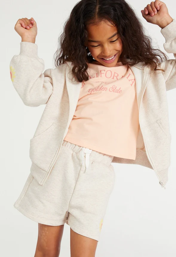 Sunny Flower Icon Fleece Shorts - Image 3
