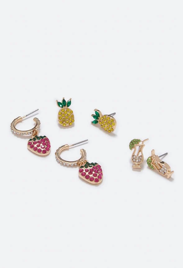Sunny Tropical Stud And Hoop Multipack - Image 3