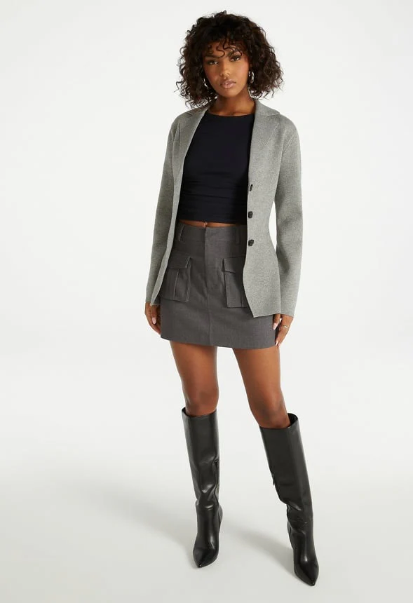 Knit Sweater Blazer - Image 5