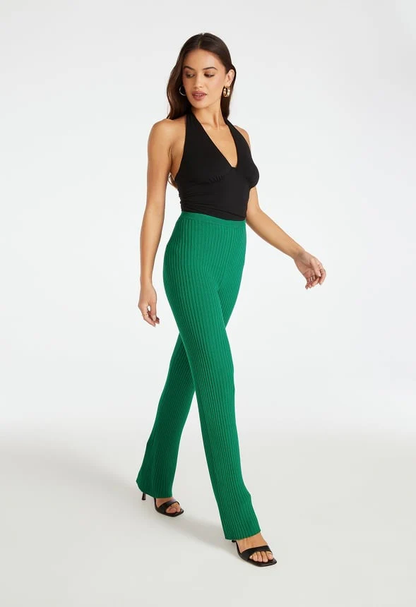 Ribbed Sweater Knit Pants - Image 4