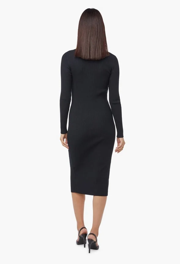 Long Sleeve Sweater Midi Dress - Image 3