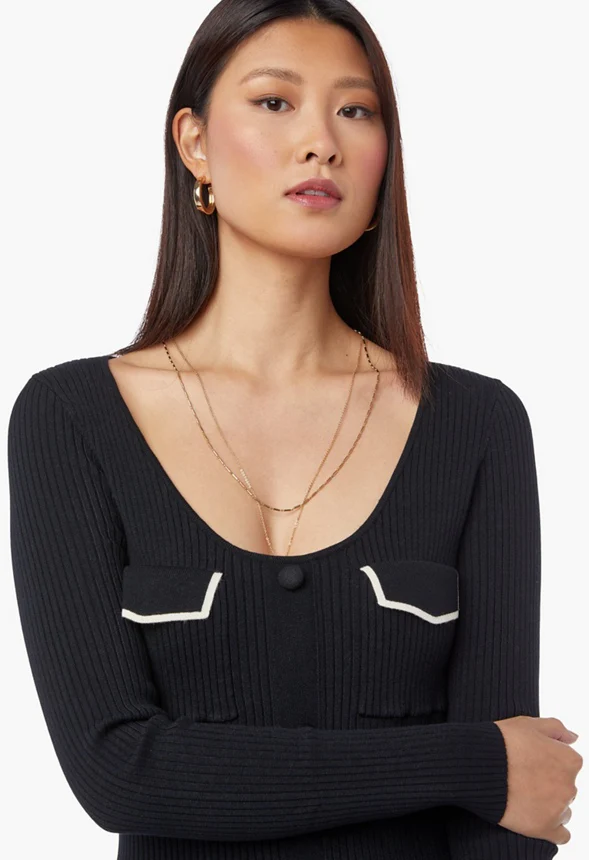 Long Sleeve Sweater Midi Dress - Image 4