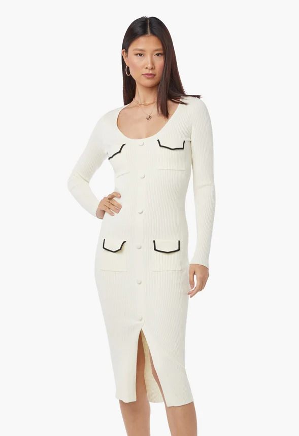 Long Sleeve Sweater Midi Dress - Image 2
