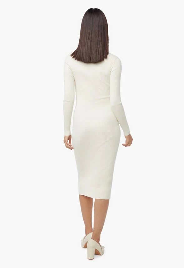 Long Sleeve Sweater Midi Dress - Image 3