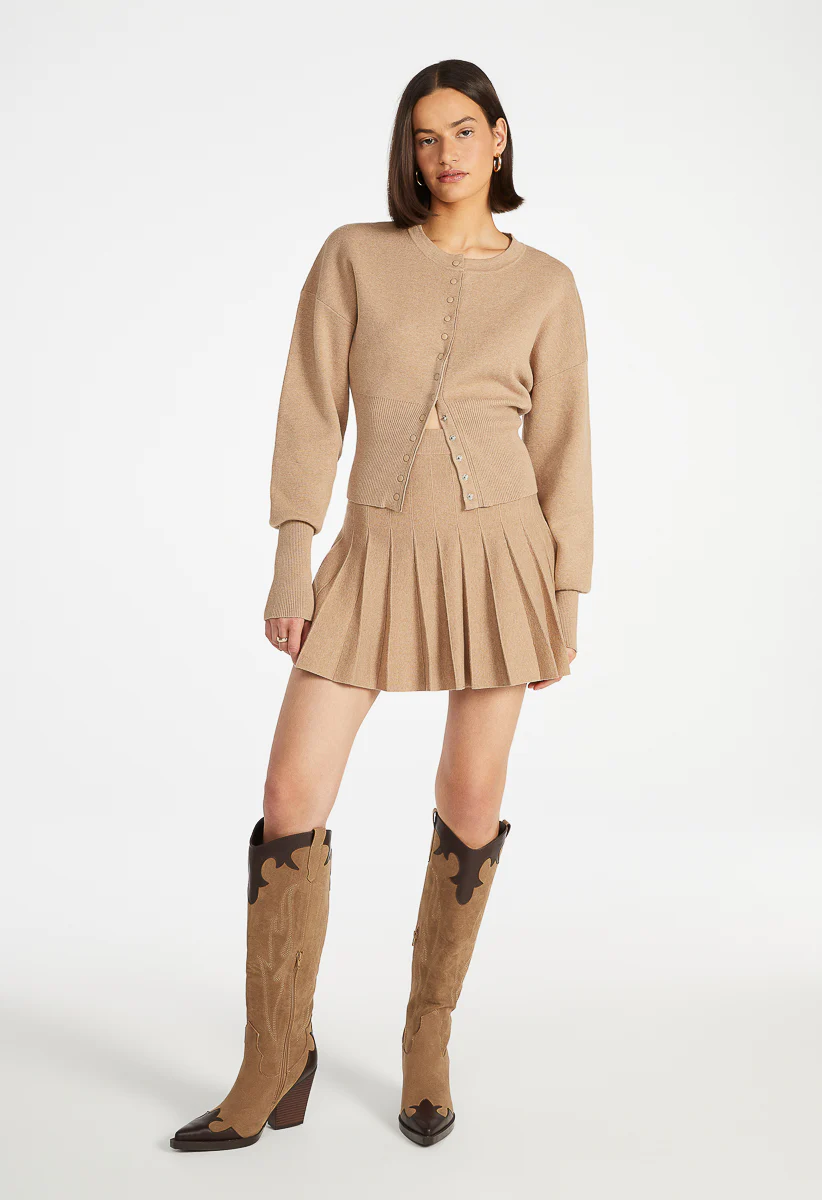 Sweater Mini Pleated Skirt - Image 2